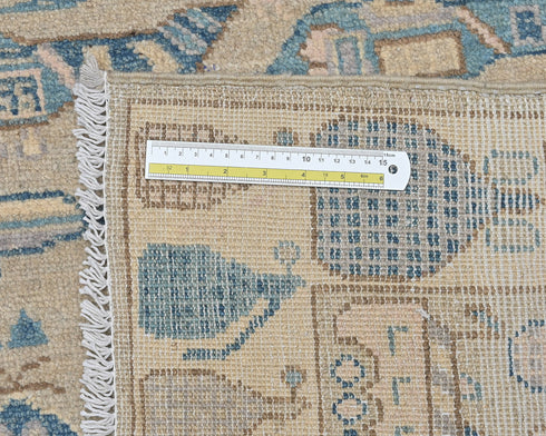 3x5 Gray Kuba Afghan Hand Knotted Wool Area Rug